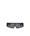 Rick Owens Logo Sunglasses In Gray