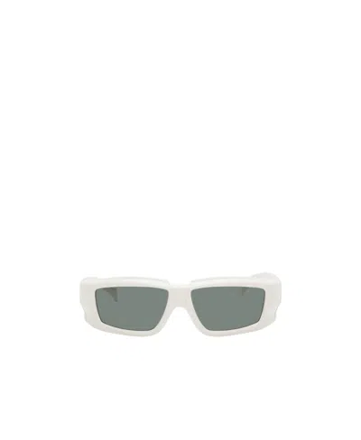 Rick Owens Logo Sunglasses In Gray
