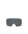 Rick Owens Men's Kriester Square Nylon Sunglasses In Gray