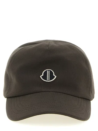 Rick Owens Logo-embroidered Cotton Baseball Cap In Charcoal