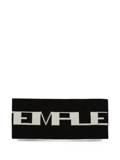 Rick Owens Logo-intarsia Headband In Black