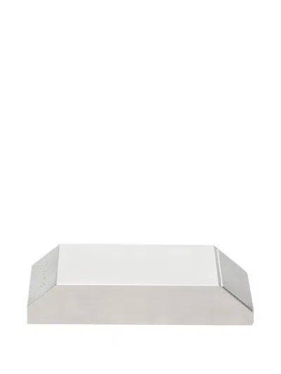 Rick Owens Logo-lettering Portable Ashtray In Silver