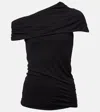Rick Owens Lola Asymmetric Top In Black