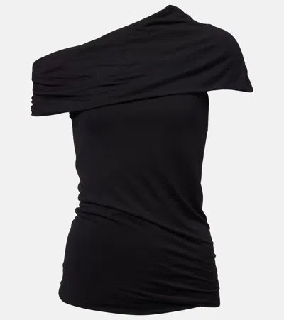 Rick Owens Lola Asymmetric Top In Black