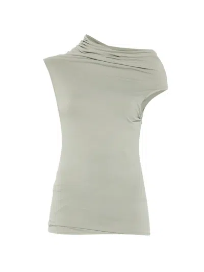 Rick Owens Lola Draped Top In Gray