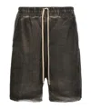 Rick Owens Long Boxers Faded-effect Shorts In Black