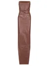 Rick Owens Long Bustier Dress Dresses Brown In Brown