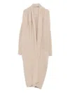 Rick Owens Alpaca Knit Long Cardigan Pockets In Brown