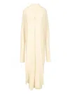 Rick Owens Long Cardigan In Alpaca Soft Knitwear White In Neutral