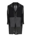 Rick Owens Black Button Coat In Black