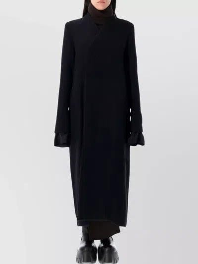 RICK OWENS LONG COAT STRUCTURED BACK VENT