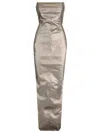 Rick Owens Long Denim Dress Athena Dresses Silver In Neutral