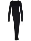 Rick Owens Wool Gown In Black