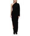 Rick Owens One-shoulder Column Maxi Dress In Black