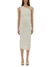 Rick Owens Amira Draped Jersey One-shoulder Dress In White