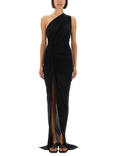 Rick Owens Long Dress "avra" In Black