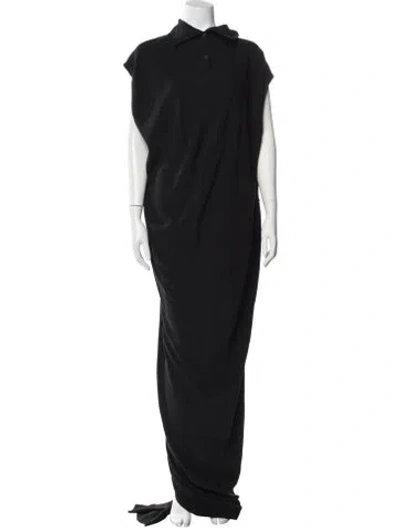 Pre-owned Rick Owens Long Dress In Black