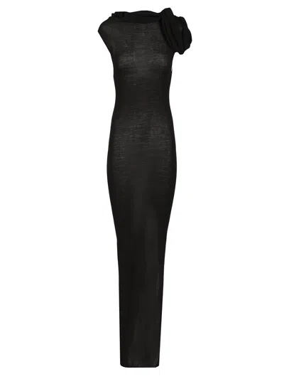 Rick Owens Long Dress In Light Wool