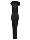 Rick Owens Long Dress In Light Wool Jackets Black In Black