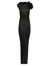 Rick Owens Long Dress In Light Wool Jackets Black In Black