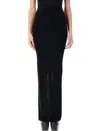 Rick Owens Pillar Maxi Skirt In Black