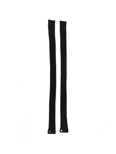 Rick Owens Long Handless Gloves With Thumb Hole And Snap-join Design In Black