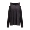 Rick Owens Long Hooded T-shirt In Black