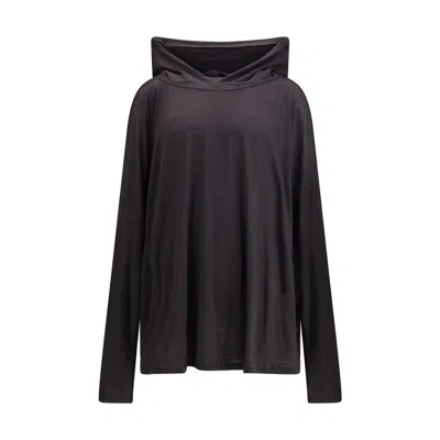RICK OWENS LONG HOODED T-SHIRT