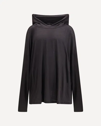 RICK OWENS LONG HOODED T-SHIRT
