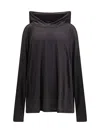 Rick Owens Long Hooded T-shirt In Multi