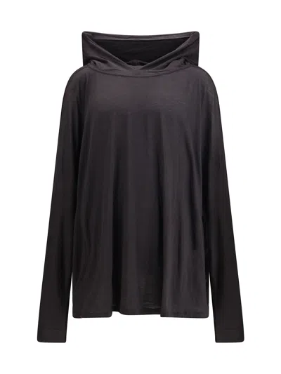 Rick Owens Long Hooded T-shirt In Multi