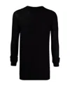 Rick Owens Long-line Ribbed Jumper In Black