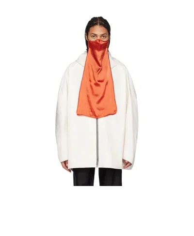 Rick Owens Long Mask In White