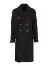 Rick Owens Officer Double-breasted Melton Virgin Wool Coat In Black