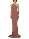 Rick Owens One Shoulder Fitted Floor-length Dress In Pink