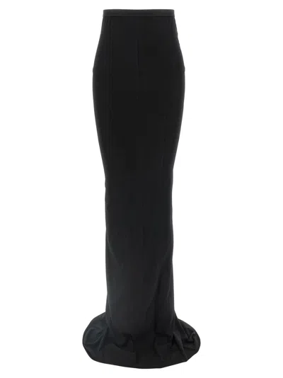 RICK OWENS RICK OWENS LONG SEMI-TRANSPARENT JERSEY SKIRT