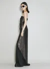 Rick Owens Long Sequin Top In Black