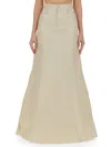 Rick Owens High-waisted Flared Hem Skirt Pockets In Neutral
