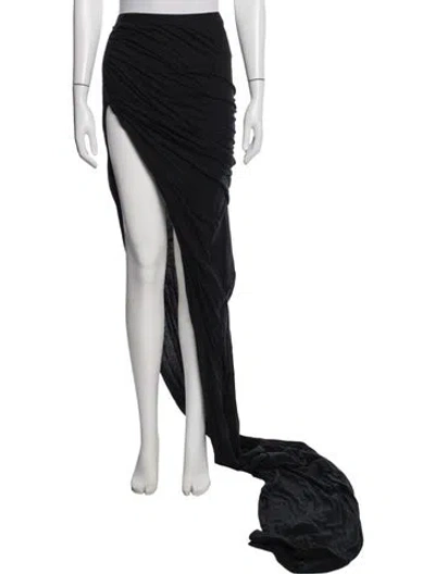 Pre-owned Rick Owens Long Skirt In Black