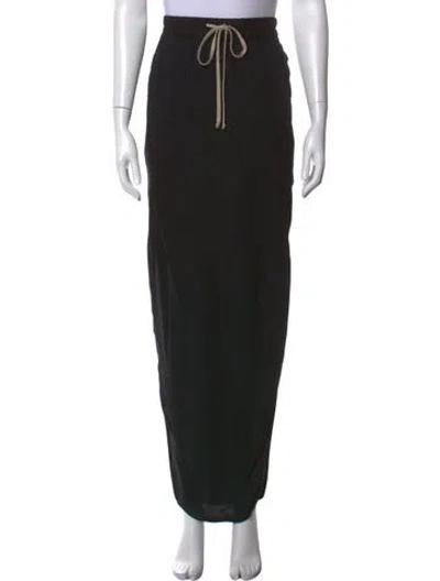 Pre-owned Rick Owens Long Skirt In Black
