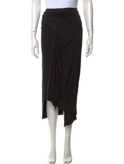 Pre-owned Rick Owens Long Skirt In Black