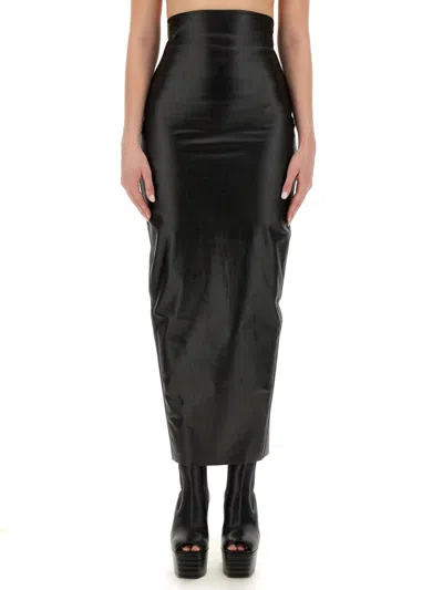 Rick Owens Long Skirt In Black