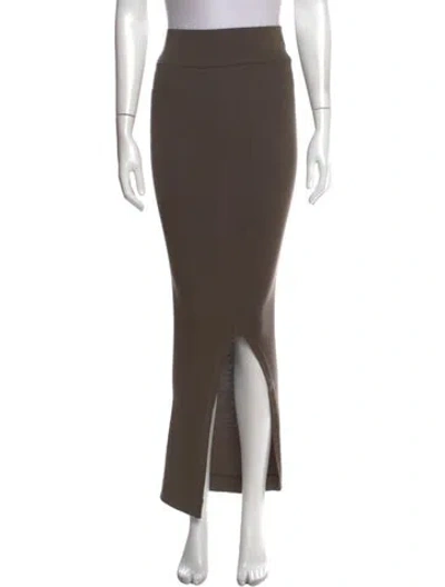 Pre-owned Rick Owens Long Skirt In Brown