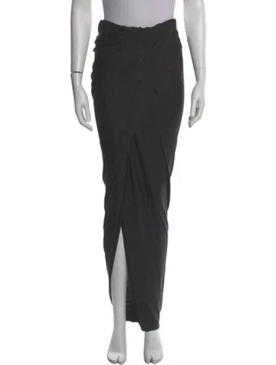 Pre-owned Rick Owens Long Skirt In Gray
