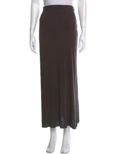 Pre-owned Rick Owens Long Skirt In Gray
