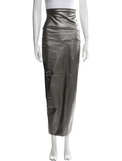 Pre-owned Rick Owens Long Skirt In Gray
