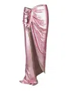 Rick Owens Long Skirt In Silk Chiffon With Sequins Skirts Rose In Pink