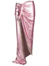 Rick Owens Long Skirt In Silk Chiffon With Sequins Skirts Rose In Pink