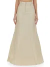 Rick Owens High-waisted Flared Hem Skirt Pockets In Neutral