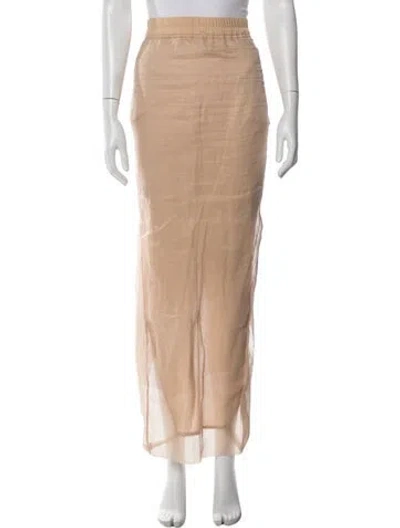 Pre-owned Rick Owens Long Skirt In Neutral
